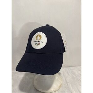 Paris 2024 Olympics Official Hat Cap Adjustable Strapback Navy Blue NWT